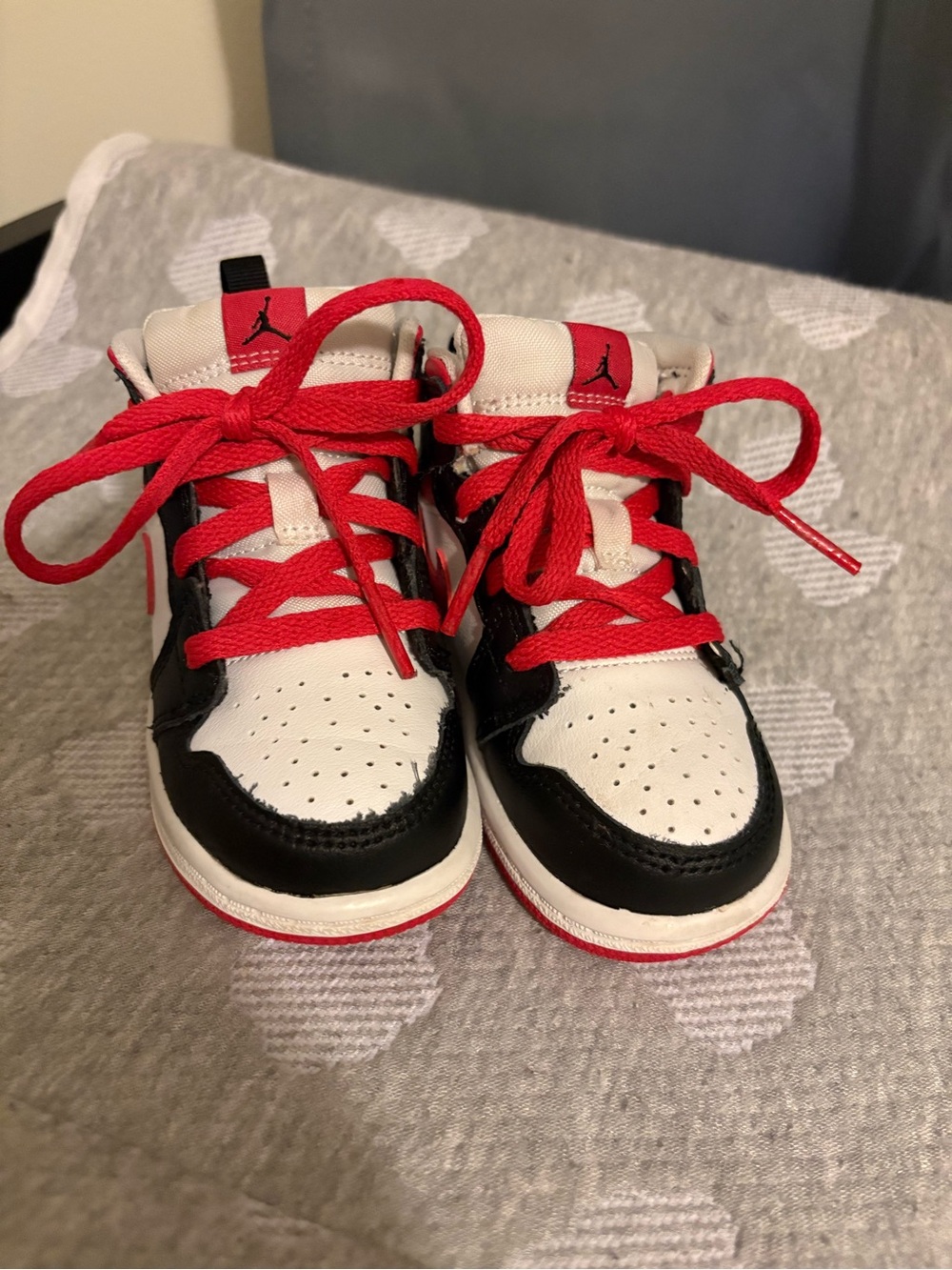 Jordan 1s- 6C White, Black & Red Basketball Sneakers - Jordan Style